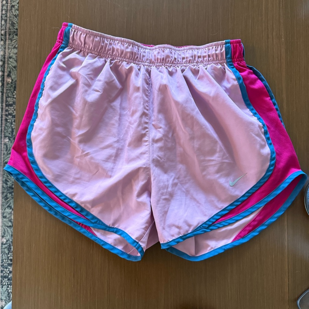 Nike Dri-Fit Women's Athletic Shorts in Pink and Blue